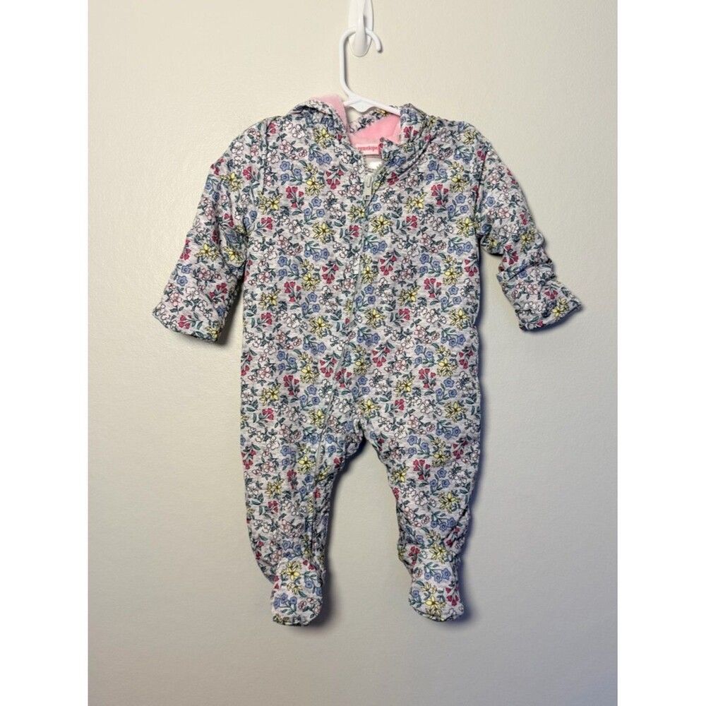 Penelope Mack Floral Baby Snowsuit - Size 0-3 months